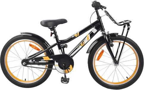 vidaXL Kinderfahrrad Orange und Schwarz Stahl Junior Fahrrad Jugend Anfänger