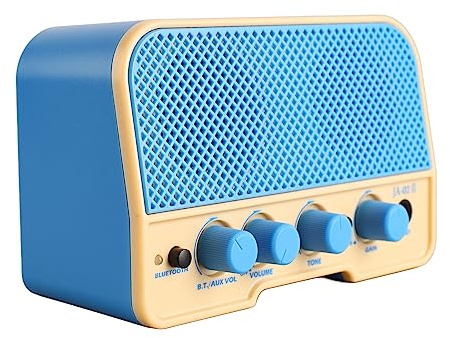 Stylebest Amplificatore per Chitarra Elettrica Bluetooth Compatto a Doppio Canale per la Riproduzione di Musica All'aperto Portatile 2000mAh (Cielo blu)