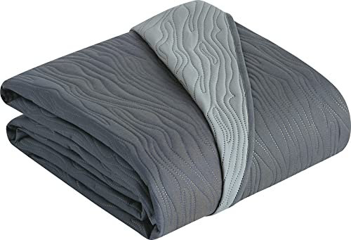 Erwin Müller Tagesdecke Graphit/Silber Größe 140x210 cm