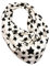 JameStyle26 STERN Kuschelschal Winter Loop Star Winter Schal Schlauchschal Rundschal (Weiß Schwarz)