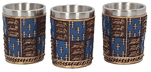 Nemesis Now Schnapsgläser Mittelalter 12cm blau 4er Set