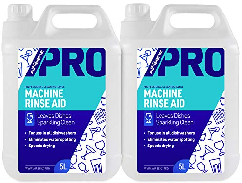AIRSENZ Professional Dishwasher Machine Rinse Aid | Leaves Dishes Sparkling Clean (10L)
