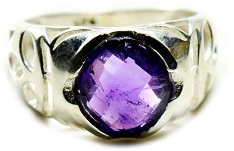 55Carat Natürlicher Amethyst, 925er Silber, Ringe für Herren, Geburtsstein, Ovalschliff, handgefertigter Schmuck, Größe 4–13, Edelstein, Kristall, Metall, Strass, Amethyst