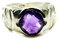 55Carat Natürlicher Amethyst, 925er Silber, Ringe für Herren, Geburtsstein, Ovalschliff, handgefertigter Schmuck, Größe 4–13, Edelstein, Kristall, Metall, Strass, Amethyst
