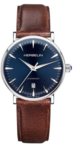 Michel Herbelin 1647/AP15BR Herren-Uhr Inspiration Analog Automatik mit Leder-Band