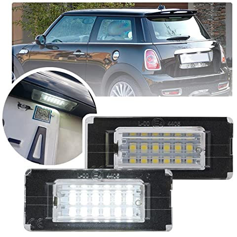 NSLUMO 2 STÜCK Xenon Weiß LED Kennzeichen Glühbirne Nummernschildbeleuchtung Lampe Mit CanBus Fehlerfrei Für Mini R55/R56/R57/R58/R59