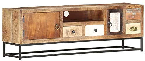vidaXL Mueble para TV Centro Comedor Televisión Televisor Equipo de Música Armario Bajo Almacenaje Soporte de Madera Maciza Reciclada 120x30x40cm
