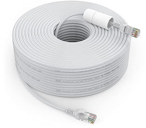 ANNKE Câble Ethernet RJ45 haute vitesse 30 m pour tous les systèmes PoE NVR CCTV Câble d'alimentation réseau Cat5e pour caméras de surveillance PoE, ordinateur, maison, bureau