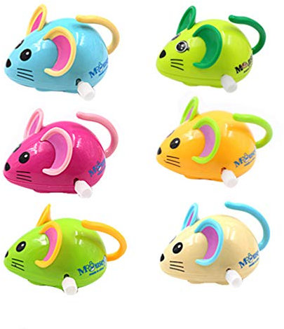 STOBOK 6 Stücke Baby Aufziehspielzeug Aufziehmaus Aufziehfigur Spielmaus Wind Up Figur Uhrwerk Spielzeug Geburtstag Kinder Katzenspielzeug