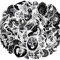 100 Pieces Gothic Stickers for Water Bottle - Black White Skull, Waterproof Vinyl Decals, Horror Thriller Bumper Skateboard Cool Graffiti Pack