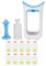 Station de Compression Saine et Sûre, Station de Compression de Nourriture pour Bébé Presse-Aliments Portable à Base Antidérapante avec 10 Pochettes Accessoire de Cuisine pour la Maison (Blanc)
