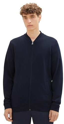 Tom Tailor Denim Herren Sweatshirt Bomberjacke, 10668 - Sky Captain Blue, L