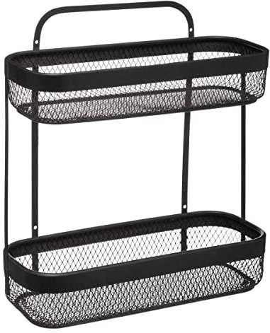 5five - kleines regal mit 2 ebenen aus metall mayaj schwarz