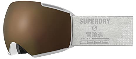 Cébé Unisex-Adult Icone x Superdry Skibrillen, White Shiny, Large
