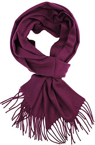Rotfuchs Schal Herrenschal Damenschal Winterschal Unisex einfarbig weich und anschmiegsam ((L X B) 180 x 28, violett)