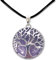 cotigo Collier arbre de vie avec pendentif en pierre d'énergie naturelle - Différentes pierres semi-précieuses, Pierre, Améthyste
