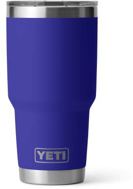 YETI Rambler, Stainless Steel, Vacuum Insulated Tumbler w/Magslider Lid, Offshore Blue, 30oz (887 ml)