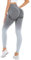 DUROFIT Scrunch Butt Leggings Damen High Waist Sport Leggings Po Push Up Leggings Booty Lift Leggins Gym Leggings Yoga Pants Ruched Sporthose Gradient Grau S