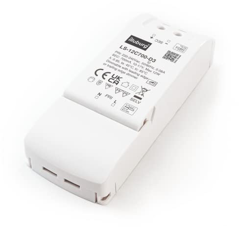 illuburg LED Trafo Dimmbar Triac 700mA Konstantstrom 7W - 12W LED Netzteil Treiber Transformator Driver
