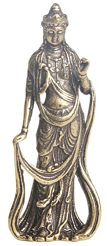 BESPORTBLE Bodhisattva White Tara Statue Göttin des Mitgefühls Und Der Heilung Meditierend auf Lotusthron Buddha Skulptur Östliche Erleuchtung Buddhismus Figur Verzierungen