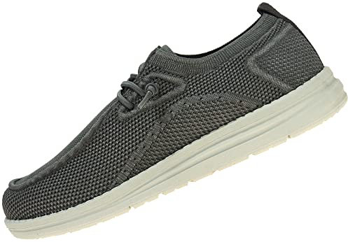 Calzados Romero Zapatos para Hombre Rejilla de Nailon Suaves y Contortabes Moda Casual Grey Talla 42