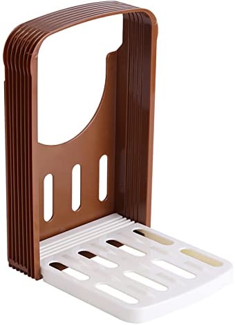 Schneidehilfe für Brot für hausgemachtes Brot mit gepolsterten Gummifüßen und Teigschneider für eBook faltbar verstellbar, Standard.