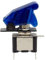 AUTOZOCO Interruptor de palanca de metal, Interruptor basculante, Interruptor SPST, Interruptor Flick Flip, 12 V 20A, SPST ON/OFF, con tapa, LED azul, 2 pines