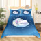 Loussiesd Kinder Einhorn Bettwäsche Blau Mond Drucken Bettwäsche Mädchen 135x200 Jugend Teenager Tiere Bettwäscheset Schöne Pferd Bettbezug Teens Blume Bettwäsche Einhorn mit Reißverschluss Krawatten