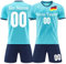 OPUTWDF Fussball Trikot Kinder Jungen Set Personalisiert Fußball Trikot mit Eigenem Namen für Erwachsene und Kinder Football Fussballtrikot