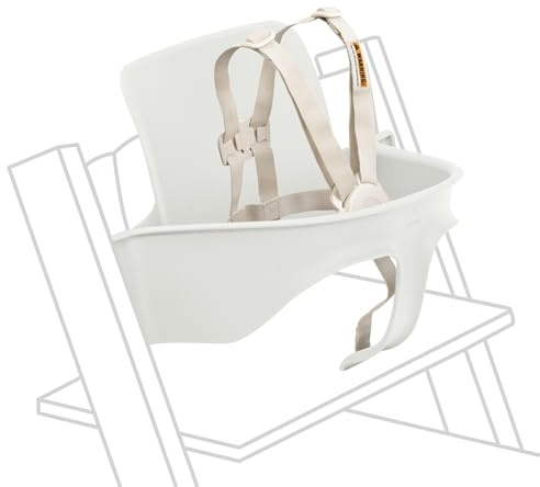 Stokke Tripp Trapp Ensemble bébé 2 - Blanc - 6-36 mois - Convertissez la chaise Tripp Trapp en chaise haute confortable - Harnais Stokke 2 inclus