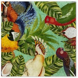 Excelsa Havana Piatto/Vassoio, Vetro, 30x30 cm, Multicolore