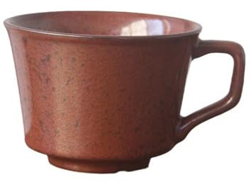 CAPIJIONG Taza de café de cerámica gruesa esmaltada de colores retro de 400 ml, creativa, simple, para el hogar, horno transformado, estampado de leopardo, taza abierta blanca