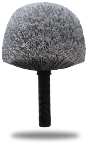 Tockrop Cobweb Duster Head Brush - High Efficiency Twist-On Spider Web Brush for Indoor & Outdoor Cleaning, Compatible with Standard Acme Threaded Poles, Grey