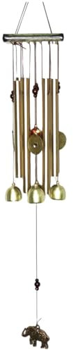 Kexpery Windspiel aus Aluminiumrohr zum Aufhängen an der Wand, Windspiel zum Aufhängen, dekoratives Windspiel für Balkon, Hof, Außenbereich (Elefant)