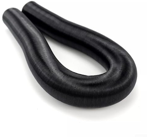 Eawfgtuw Flexibler Aluminium-Luftkanalschlauch, 60–300 cm, für Diesel-Standheizung, 75 mm Durchmesser, hitzebeständiges Rohr für 5 kW, für Webasto für Dometic-Heizungen, Schwarz (80 cm)