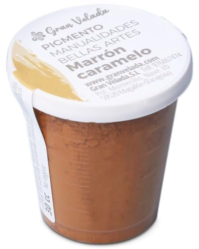 Pigmento Marrón Caramelo Gran Velada | Ideal para Manualidades y Bellas Artes. Insoluble, Intenso y Económico. Hazlo Tú Mismo | 30 cc