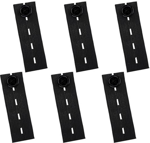 Hosenbunderweiterung 6 Stück Hosenerweiterung Schwangerschaft Einstellbar Hosenknopf Verlängerung Hosenerweiterung Damen Elastische Knopfverlängerung für Hosen Knopf Erweiterung Hose für Damen Herren