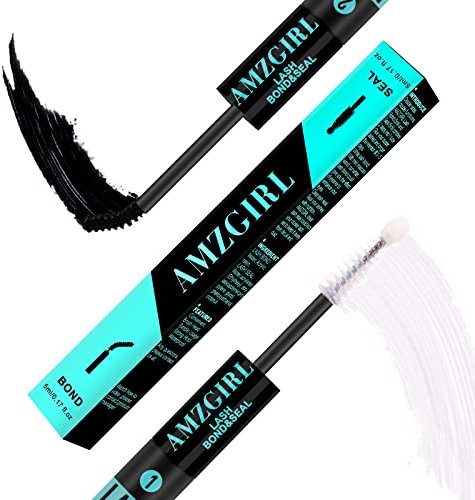 Lash Bond and Seal Wimpernbüschelkleber House of Lash Clusters Mascara Wandkleber 10ml Langanhaltend 72 Stunden Schwarzer Wimpernbüschelkleber + Wimpernsiegel 2 in 1 DIY Wimpernbüschel(Schwarz)