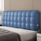 Luxuriöses Leder-Polster-Lesekissen mit abnehmbarem Schonbezug und Lendenkissen, blaues Rückwand, Kopfteil-Design, Keilrolle, Tagesbett, Rückenlehne, 180 cm, zum Entspannen und Lesen im Bett