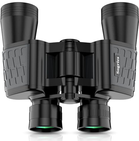 10x50 HD-Fernglas für Erwachsene. Leistungsstarkes, wasserdichtes | und kompaktes Fernglas für Vogelbeobachtung, Jagd, Reisen – Sicht bei schwachem Licht, rutschfester Griff, langlebige Optik