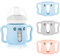 Avent Hüllen für Avent-Babyflaschen, BPA-freie Silikonhüllen mit Griffen für Avent Naturglas-Babyflaschen, bruchsichere Abdeckung für Phillips-Glasflaschen von Avent (Pink + Blau + Grau, 118 ml)