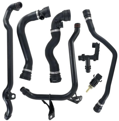 Kit de 7 mangueras de radiador Compatible con BMW E46 323 325 328 330 - Solución de refrigerante for Tanque de expansión