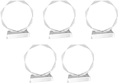 GIWFBQTR 5X Crystal Glass Trophy Blank Crystal Trophy Medal Graduation Season Commemorative Ornaments Company Awards