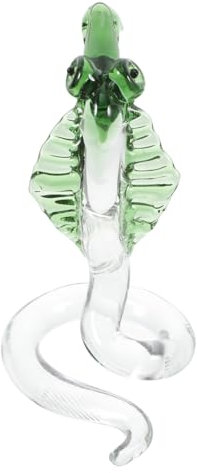 Gatuida Unique Crystal Ornament Snake Sculpture Handmade Glass Animal Figurine for Decorative Home