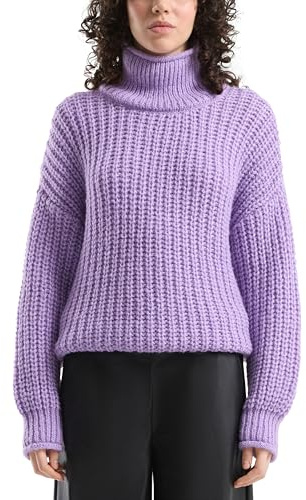 QS Flauschiger Oversize-Pullover mit Rollkragen