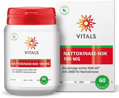 Vitals - Nattokinase-NSK 100 mg 60 Kapseln. Die einzige echte NSK-SD® mit 2000 FU Nattokinase.