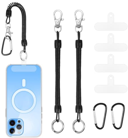 Heclia Handy Lanyard mit Karabinerhaken Anti Rutsch Diebstahlschutz 2er Set Band für Smartphones für Outdoor Aktivitäten wie Wandern Radfahren Skifahren Zubehör Arbeit Fitness Konzerte