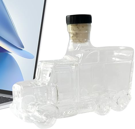 Whisky Dekanter Truck - 375 ml Vintage Karafe, Fancy Closure | Geschenk Flasche für Bar, Brunch Geburtstag in der Küche, Champagnerabend für die Hochzeitsfeier feiert das männliche Geschenk