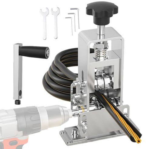 Drill Power & Manual Copper Wire Peeler for 1mm~21mm Cable, Support Use with Hand & Electric Drill, Wire Stripping Tool with Hand Crank, Manual Cable Stripper for Scrap Copper Recycling