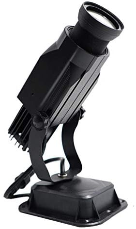 LMMIAOZ Customizable 30W LED GOBO Logo Projector Light with Manual Zoom & Focus Perfect for Store, Wedding, Bar, Party, Meeting, Christmas, Halloween Black Indoor Use